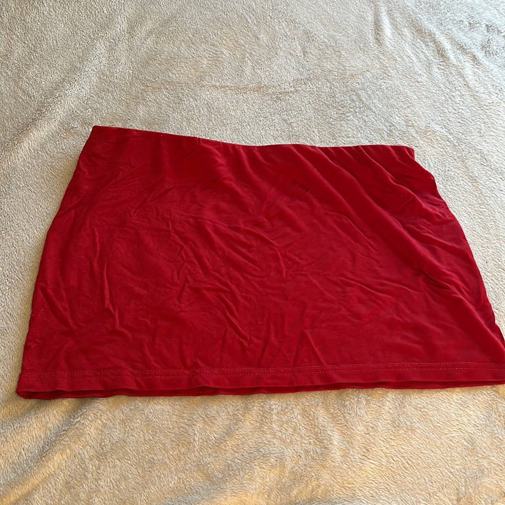 Red Slinky Mini Skirt